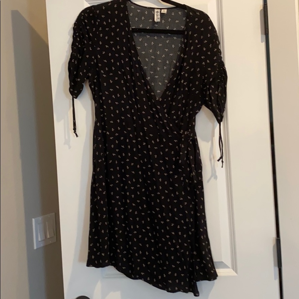 Black wrap dress